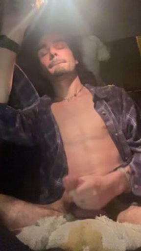 Night time wank and cum