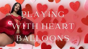 Playing with heart balloons… Do you dare to feel it with me?