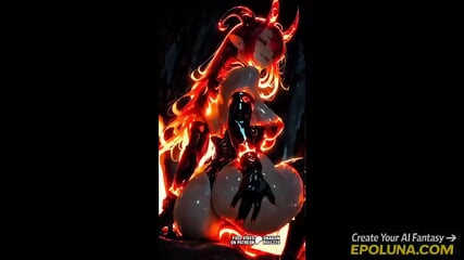Demonic Lava Lady Fucks like a Goddess and Demands Hot Cum all over her Face  ai generated