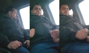 Public truck bator gets plowed raw and gushes cum all over big thick cock