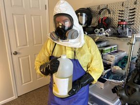 CHEMICAL PLANT WORKER TESTS CS GAS ON YOU