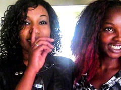 Horny Ebony Cuties Ran off to Eat Pussy