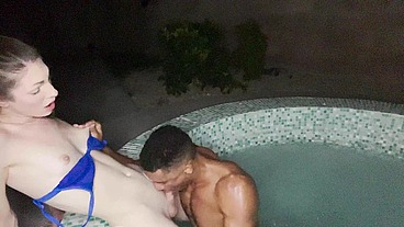 Petite Brunette Trans Girl Ava Holt Fucked Deep In Jacuzzi