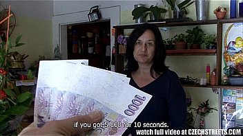 Big-titted mature lady gets fucked in POV at a flower shop