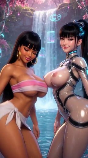 Thicc Breast Tight Bald Pussies Eve And Chel Teasing You   Clip 1