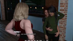 Shemale Joins Orgy Party And Fucks Lesbian Girl Hairy Pussy Creampies