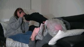 Sock and foot smelling (HD)