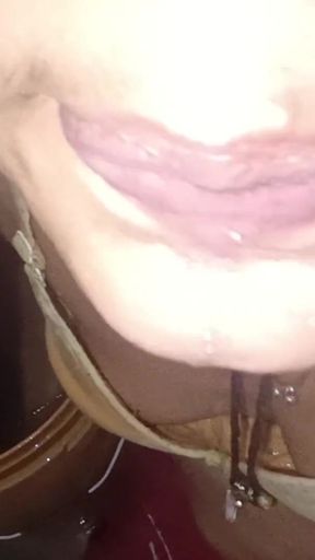 Must-see moment from "Neighbor sister-in-law peebed in the mouth and sister-in-law drank with pleasure, drink in mouth, all"