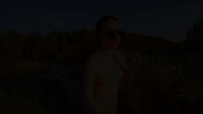 Teen GF explores naked nudist beach