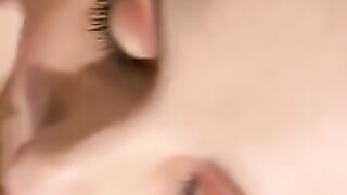 cunt with mouth with Green Eyes offer Daddy a Oral Sex