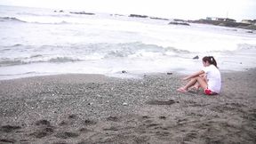 Horny Hairy Asian Cunt Rubbed with Cum