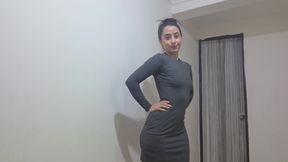At Home Try-on Haul Grey Dress Fitting &amp; Styling Session