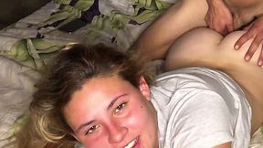 Blonde latina getting her asshole pounded hard in cowgirl and doggy