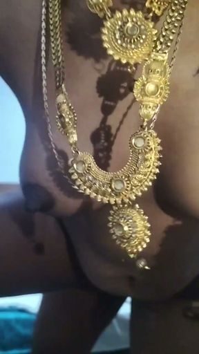 Tamil wife strong doggy with jewel and flower   Clip 1