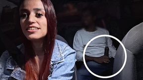 Slutty app driver catches passenger masturbating from behind!