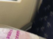 Trying new cock ring on public train cum