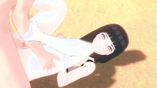 Hinata And Her Gigantic Hooters Are Jumping On A Penis