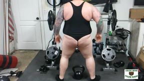 Beefy chubby hunk Tyler Nash gets a excellent leg and donk workout then paws his prostate