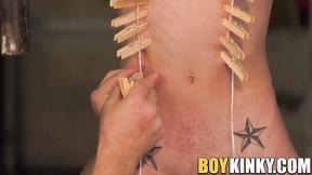 ”Skinny twink slave tormented by mature gay Sebastian Kane”