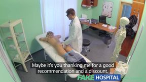 ”Big Titted Blonde Tempted with Discounted Breast Enhancement”