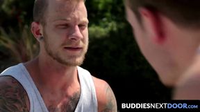 BuddiesNextDoor.com - Big-cock stallion Kaydin hammers hard at Jaxon's eager and will