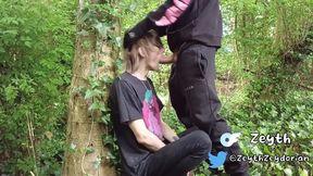 Emo boy fucked by hooded chav in the woods