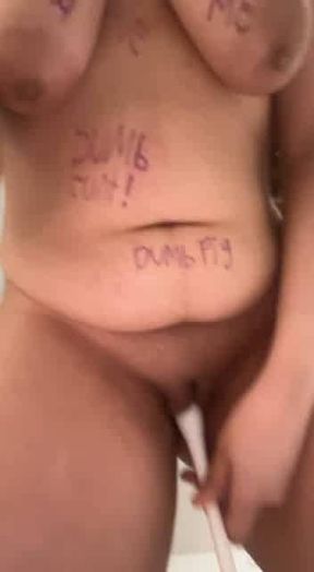 Toilet brush masturbation