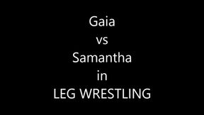 GAIA VS SAMANTHA IN LEG WRESTLING