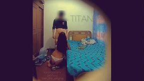 Despu&eacute_s de ayudarle con su tarea, por fin la pongo a mamar. TODO QUEDO GRABADO EN MI CAMARA DE SEGURIDAD