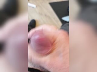 Just a quick jack off in the office