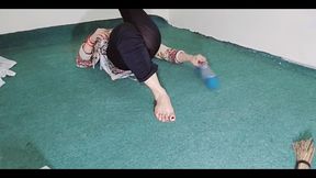 Big Ass Amateur Indian Muslim Maid Showing Big Ass Through Black Transparent Pajama While Cleaning Room in Clear Hindi Audio