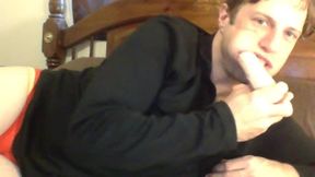 straight dude solo dildo play on webcam
