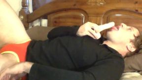straight dude solo dildo play on webcam
