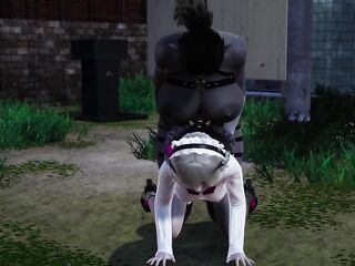 Rita Rossweisse screwing with futa Succubus honkai impact