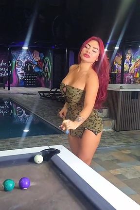 In a Bar in Bucaramanga Big Ass Married Fucked Mercilessly on the Pool Table - Gets Hot Milk in Her Pussy