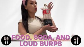 Food, soda, and loud burps