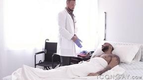 ”Black stud Jaxx Maxim pounds his doc Michael Roman”