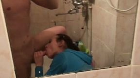 Horny guy eats tasty pussy and gets hot deepthroat blowjob