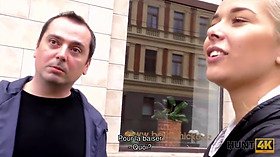 Nikky Dream gets picked up and fucks her BF while her BF is fighting