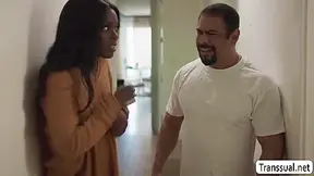 Slut Ts Caught By Her Ebony Ts And Her Straight Guy Roommate - Izzy Wilde