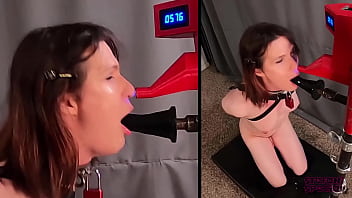 Oral Fixation Device Bondage Deepthroat Challenge Submissive Tgirl Slut