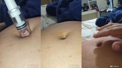 Belly button play got me so horny I came hard