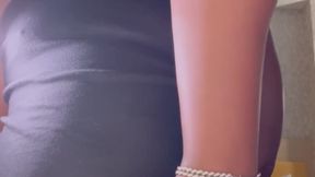 Stepping on a BBC with My oiled up ebony feet