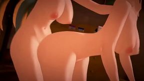 Futa cojiendon rico con la amiga hentai