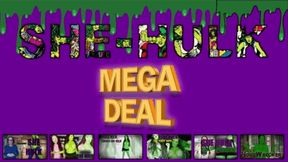 Buddahs Playground Presents: She Hulk Mega Deal -superheroine- cosplay- special effects- transformation- muscle growth-