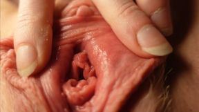 Close up pussy rubbing and fingering masturbation