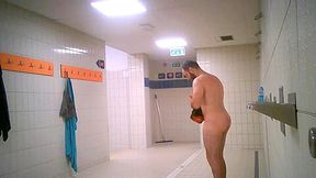 two men gym shower