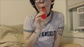 Pink Dildo Suck &amp; Fuck &amp; Suck