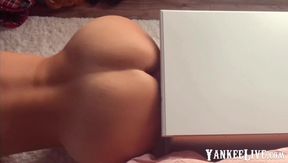 Big-Assed MILF Masturbates with Dildo for Intense Orgasm on Webcam