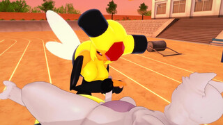 Pokemon - Vespiquen jerks Mewtwo - 3D Hentai3